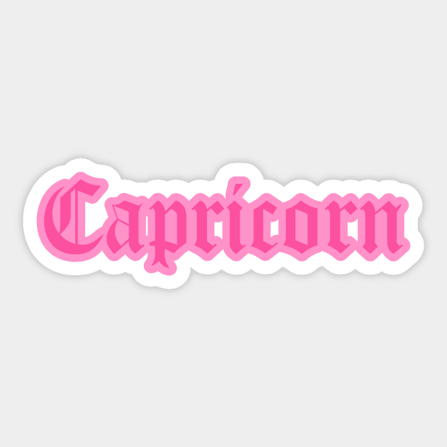 Capricorn Zodiac Pink Astrology Aesthetic Sticker by Asilynn